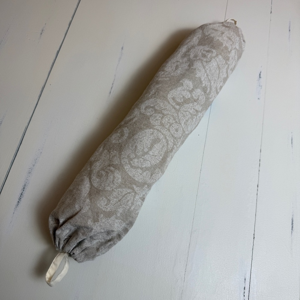 Tan Patterned Plastic bag holder
